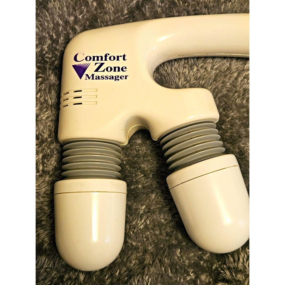 Comfort Zone THM-3 Dual Head Corded Vibrating Handheld Massager White/Gray